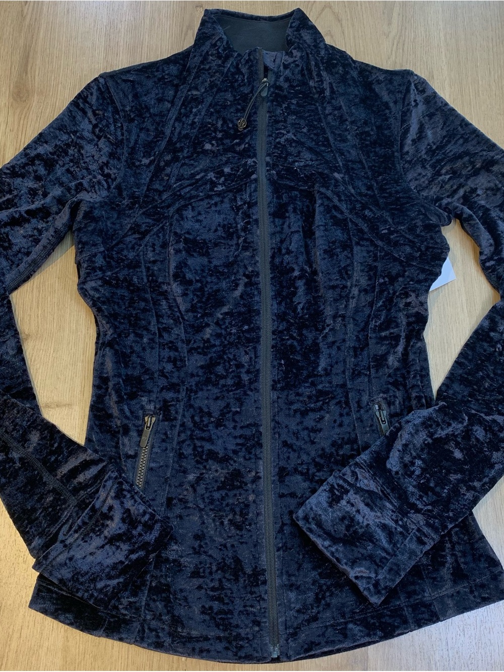 Lululemon Crushed Velvet Define Jacket Black Full Zip - Picture 2 of 6
